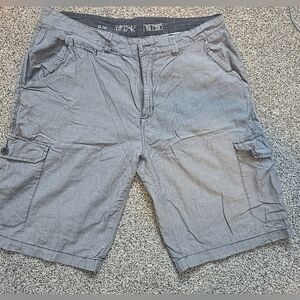 Buckle Black Slim Fit Cargo Shorts Men's Size 36 Gray